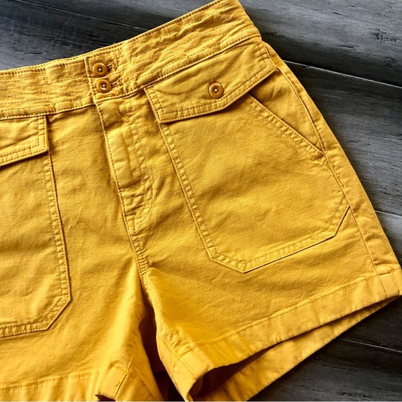 ❤️ LAST CHANCE J. Crew 'Officer Shorts' High Rise Pocket Shorts in Gold - Picture 4 of 8